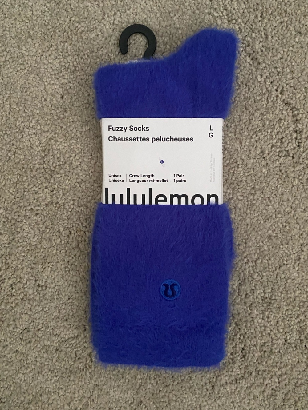 Lululemon Fuzzy Socks Riverside Blue - Picture 2 of 3